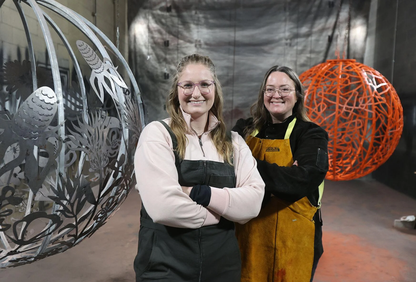 Texas Artists Morgan Eying and Andrea La Valleur-Purvis each made 3 Sculptures for the City of Waco Public Art Project in 2023. Photo Credit: Jerry Larson, Waco Tribune-Herald